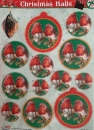 3D Stanzbogen Christmas Balls: Rotkehlchen